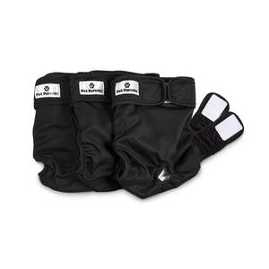 lot 71046 image: Pet Parents Premium Washable Dog Diapers & Extendrs, (3pack) of Dog Diapers Female & Male Dog Diapers, Doggie Diapers Color Black, Size Extra Small Dog Diapers