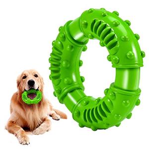 lot 71064 image: Feeko Dog Toys for Aggressive Chewers Large Breed, Non-Toxic Natural Rubber Long-Lasting Indestructible Dog Toys, Durable Puppy Chew Toy for Medium Large Dogs - Fun to Chew, Chase and Fetch (Green)