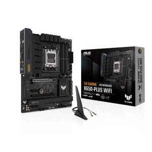 lot 71067 image: ASUS TUF GAMING B650-PLUS WIFI AMD B650 AM5 Ryzen�� Desktop 9000 8000 and 7000 ATX motherboard, 14 power stages, PCIe� 5.0 M.2 , DDR5 memory, WiFi 6 and 2.5 Gb Ethernet, USB4� support Aura Sync - Retail $198.06