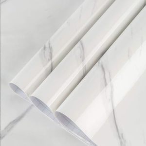 lot 14275 image: Large White Marble Granite Wallpaper Peel Stick Thicken 48in Waterproof Furniture Sticker Self-Adhesive Contact Paper Marble Vinyl Wrap for Countertop Fireplace Backsplash DIY Wall Sticker