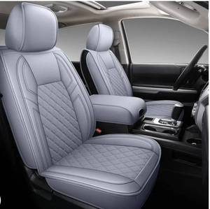 lot 14285 image: Toyota Tundra Front Seat Covers, Leather Car Seat Covers Protector(Gray) NO MIDDLE CONSOLE COVER