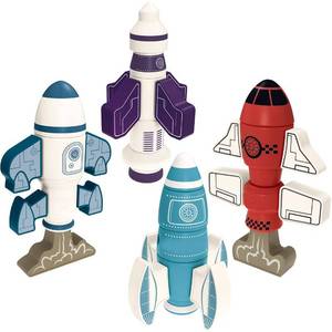 lot 15016 image: Gifts2U Magnetic Rockets Toy, Magnetic Blocks Stacking Robots for Kids Construction Learning with Storage Box,STEM Educational DIY Puzzle Playset Gift for Boys Girls Toddlers Ages 3 4 5 6