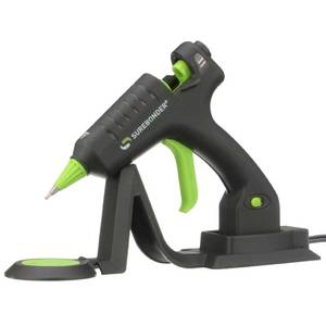 lot 15102 image: Surebonder CordlessCorded High Temperature Mini Hot Glue Gun With Detail Tip, 20 Watt, Recharge With Portable Heat Stand (CL-195F),Black