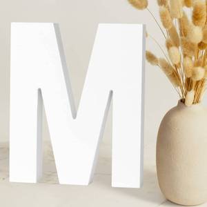 lot 71041 image: Wooden Letters 6 Inch, Unfinished Wood Letters for Wall Decor, Free Standing Letters Decorative Alphabet Marquee Letters for Home Bedroom Wedding Birthday Party DIY Craft - Letter M