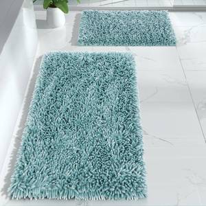 lot 71045 image: Yimobra Bathroom Rugs Sets 2 Piece, Luxury Shaggy Extra Thick Bathroom Rugs, Plush Non-Slip Mats for Bath Room Floor, Machine Wash, Ultra Absorbent, 31.5 x 19.8  24 x 17 Inches, Grayish Blue