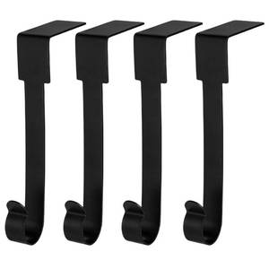 lot 71458 image: Guojanfon 4 Pack Christmas Stockings Holder Hanger,Metal Hooks for Hanging Christmas Stockings,Stocking Holders for Mantle for Christmas��Decorations (Black)