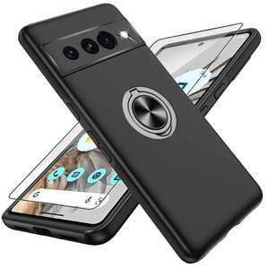 lot 14625 image: for Pixel 7 Pro Case with HD Screen Protector, Scratch ResistantHeat Dissipation Magnetic Kickstand Shockproof Case for Google Pixel 7 Pro,Black