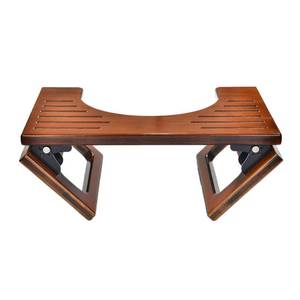 lot 14488 image: AmazerBath 7 Inches Bamboo Toilet Stool Squat for Adults, Collapsible Poop Stool for Bathroom, Potty Step Stool with Non-Slip Strip, Improve Bathroom Posture and Comfort, Brown