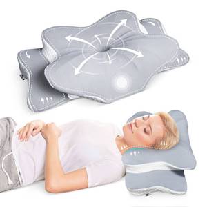 lot 14496 image: Voovc Adjustable Neck Pillows for Pain Relief Sleeping, Cervical Pillow with Memory Foam, Ergonomic Neck Support, Side Sleeper Pillow for Neck and Shoulder Pain, Back Stomach Sleepers - VM11