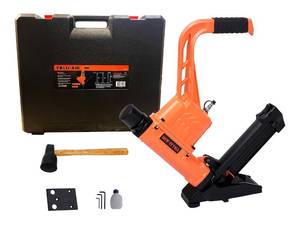 lot 14527 image: Valu-Air 9800RC 3-in-1 Flooring Cleat Nailer and Stapler for 16-gauge T & L cleats and 15.5-gauge flooring staples from 1-12�� to 2�� - Retail $128.24