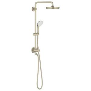 lot 14531 image: GROHE 2-spray 8.25 in. Dual Shower Head and Handheld Shower Head in Brushed Nickel - Retail $809.9