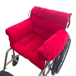lot 14627 image: YZRYXHWL Wheelchair Seat Cushion, Comfort Wheelchair Cushion and Pad, Recliner Cushion and Pillow Prevent Pressure Sores, Non-Slip, with 6 Straps (Red) - Retail $4177.88