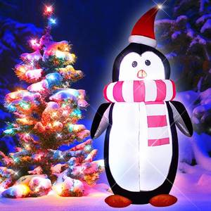 lot 14628 image: DROFELY 4 Foot Christmas Inflatable Penguin Decoration, Christmas Penguins Wear Red Canvas Shoes Christmas Blow up Lights Decoration for Indoor Outdoor Yard -WM-06 Decorate Christmas Tree, Idea&nbsp