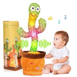 lot 14633 image: MILEGI Volume Adjustable Dancing Talking Cactus, Childrens Song Cactus Baby Toy Dancing Cactus Mimicking Toys, Talking Cactus Toy Singing Cactus Repeats What You Say, Repeating Cactus for Baby Toys