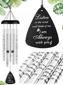lot 14644 image: 32 Wind Chimes for Outside - Memorial Wind Chimes for Loss of Mother, Father or Loved One - Bereavement and Condolence Gift
