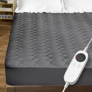 lot 71100 image: MASVIS Heated Mattress Pad Twin Size Water-Resistant Electric Mattress Pad Cover Bed Warmer with Deep Pocket, Machine Washable, Gray&nbsp