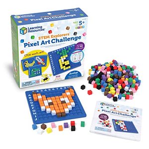 lot 71102 image: Learning Resources STEM Explorers Pixel Art Challenge, 402 Pieces, Ages 5, STEM Toys For Kids, Coding Basics For Kids, STEM Activities For Classroom, Medium