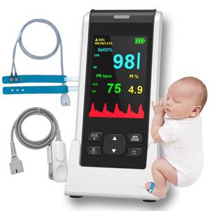 lot 71505 image: Pulse Oximeter-HOLFENRY Handheld Pulse Oximeter for Baby&ampAdult,Infant Pulse Oximeter Fingertip Rechargeable with Overnight Continuous Monitor&ampAlarm - Retail $119.56