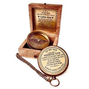 lot 71511 image: Gift for Son from Mom Dad  Engraved Compass 2 - Father to Son Gifts, Mom to Son Gifts for Graduation, Birthday Baptism Confirmation Communion (Son - I Love You)