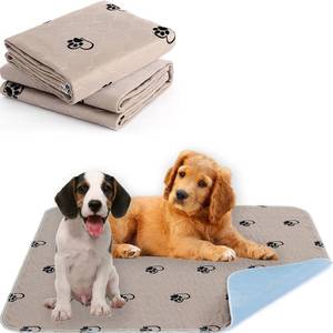 lot 14416 image: KAWALA Washable Pee Pads for Dogs Reusable Puppy Potty Training Pads Non-Slip Whelping Pads Waterproof Fast Absorption Housebreaking Pads Food Bowl MatsFree Grooming Gloves