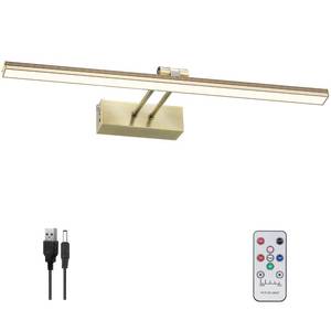 lot 14421 image: FUNCHDAY Picture Light,5000mAh Battery Operated Picture Light for Wall, Painting Light with Dimmable function,16��Metal Art Light for Display,Artwork,Portrait,Gallery-Antique Brass without Charger