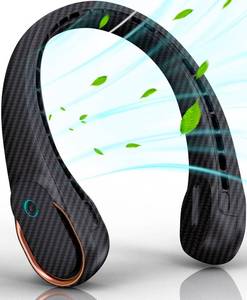 lot 14424 image: FrSara Neck Fan, Bladeless Neck Fan,Upgraded 5200mAh,Long Endurance,Upgraded air volume,Easier to Use,360° Cooling,No Hair Twisting,Non-Slip Material,Rechargeable,3-Speed