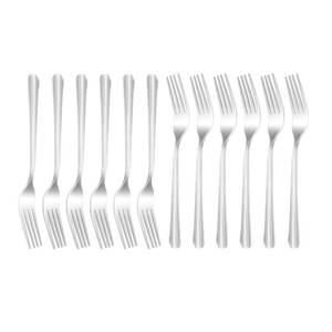 lot 71127 image: MJIYA Dinner Forks Silverware Set - 7 Inch Heavy Duty Stainless Steel Forks, Mirror Polished - Dishwasher Safe - Ideal for Home, Kitchen, or Restaurant Use