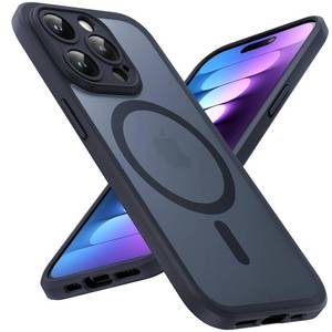 lot 71128 image: TOCOL 3 in 1 Magnetic for iPhone 15 Pro Max Case, Upgraded Full Camera Protection, Compatible with MagSafe 15FT Drop Protection Shockproof Translucent 15 ProMax Bumper 6.7, Black