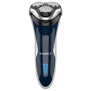 lot 71131 image: Electric Razor for Men, SweetLF 100% Waterproof Electric Shaver, Type C Rechargeable, Wet & Dry Rotary Shavers for Men with Pop-up Trimmer, Corded and Cordless, Navy Blue
