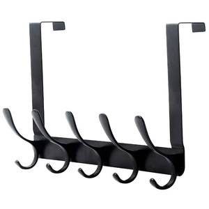 lot 14414 image: SKOLOO Over The Door Hook - 5 Hooks, Over Door Hook Hanger for Hanging ClothesTowelsCoatsBackpackHat, Over Door Coat Rack(White)
