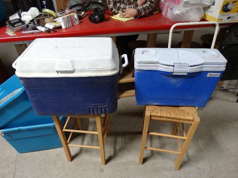 lot 312 image: 2 rubbermaid coolers