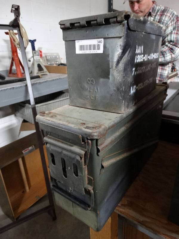 lot 340 image: 2 Military ammo cans