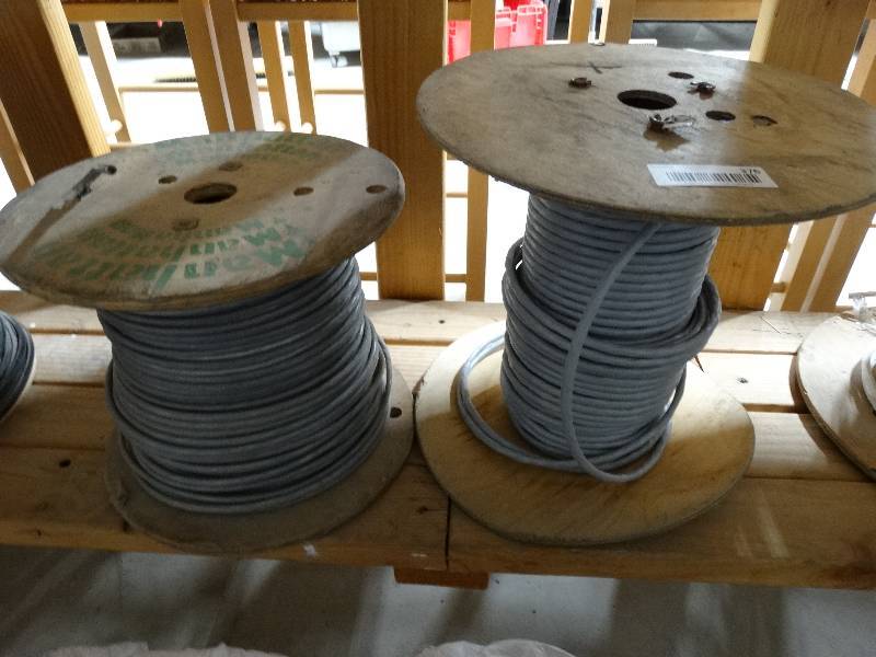 lot 376 image: 2 partial rolls of cable