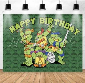 lot 9105 image: TMNT Backdrop &amp Table Cover