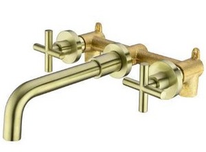lot 9028 image: Gold Tub Knobs