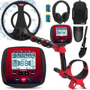 lot 1659 image: Metal Detector for Adults Professional Built-in HD Screen, KAIWEETS Metal Detector Waterproof with 6 Modes, Advanced DSP Chip, Stretchable Gold Detector Equipped with HeadphonesShovelBagBattery - Retail $139.55