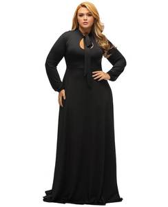 lot 92010 image: LALAGEN Womens Vintage Long Sleeve Plus Size Evening Party Maxi Dress Gown Black XXXL.
