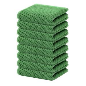 lot 92015 image: Homaxy 100% Cotton Waffle Weave Kitchen Dish Towels, Ultra Soft Absorbent Quick Drying Cleaning Towel, 13 x 28 Inches, 8-Pack, Grass Green