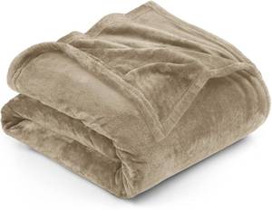 lot 92035 image: Utopia Bedding Fleece Blanket King Size Camel 300GSM Luxury Fuzzy Soft Anti-Static Microfiber Bed Blanket (90x102 Inches)