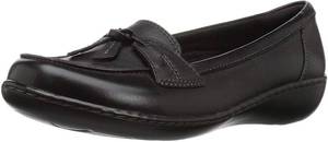 lot 92054 image: Clarks womens Ashland Bubble Slip On Loafer, Black, 9.5 Wide US