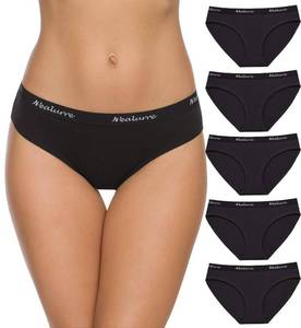 lot 92055 image: Wealurre Womens Underwear Cotton Bikini Breathable Sport Low Rise Panty for Women Multipack(6001L,Black)