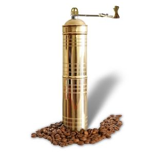 lot 92112 image: Traditional Turkish Manual Coffee Grinder, Brass Coffee Grinder, Kitchen Decor, Qualification Adjustable Grinder, Manual Coffee Mill with Handle