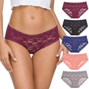 lot 92122 image: Wealurre Womens Underwear Lace Sexy Panties Bikini Panty for Women Seamless Hipster pack(827XL,BDbGWiPum)