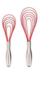 lot 92125 image: Jillmo Whisk, Silicone Flat Whisk Set,2 Pack (1011.5)