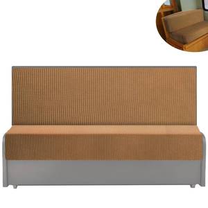 lot 92138 image: WEIGUZC RV Dinette Cushion Covers, Stretch Printed Couch Covers with Jacquard Fabric - RV Camper Car Bench Includes 1 Sofa Seat Cushion Cover  1 Cushion Cover, Washable  Easy Fitted (Camel)