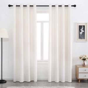 lot 92141 image: Cream White Velvet Curtains 90 inches Long Sliding Door Curtains for Living Room Ivory Velvet Curtains Grommet Heavy Velvet Drapes Thermal Insulated Curtains for Bedroom Set of 1 Panel