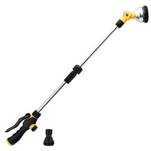 lot 92158 image: Watering Wand, 28 Inches Sprayer Wand, 10 Patterns 180°Rotating Head Hose Wand with Shut Off Valve, Garden Hose Sprayer Nozzle Wand for Plants, Flowers, Car