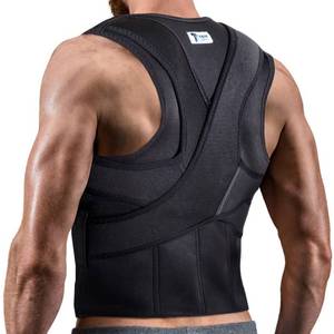 lot 92162 image: TK Care Pro. Back Brace Posture Corrector for Men - Upper and Lower Back Support - back support belt for men Provide Pain Relief for Neck, Back, Shoulders (Black, XX-Large)