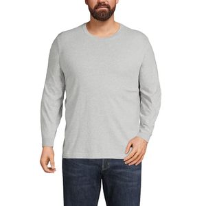 lot 92169 image: Lands End Mens Long Sleeve Super-T Tee Gray Heather Tall XX-Large