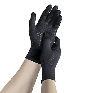 lot 92184 image: Copper Fit Guardwell Gloves Full Finger Hand Protection, X-Large, Black